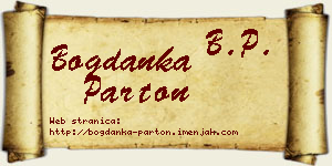 Bogdanka Parton vizit kartica